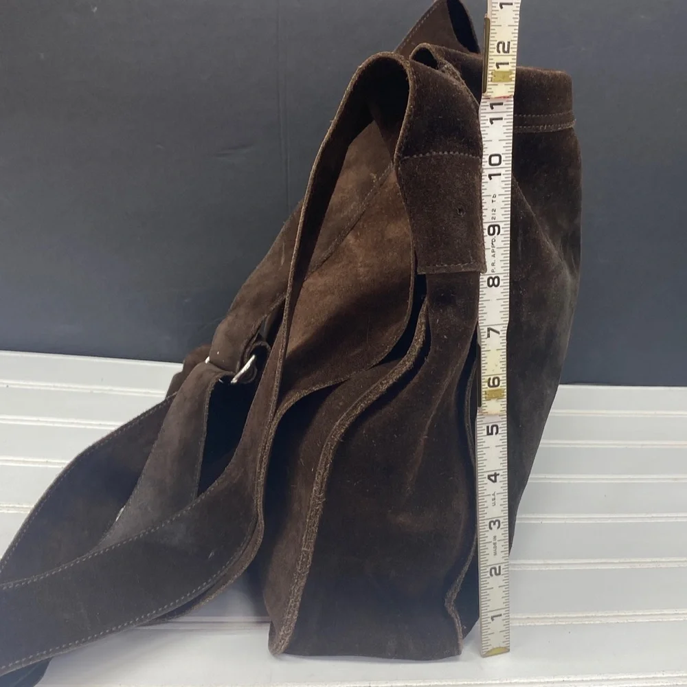 Banana Republic Brown Suede Messenger Bag